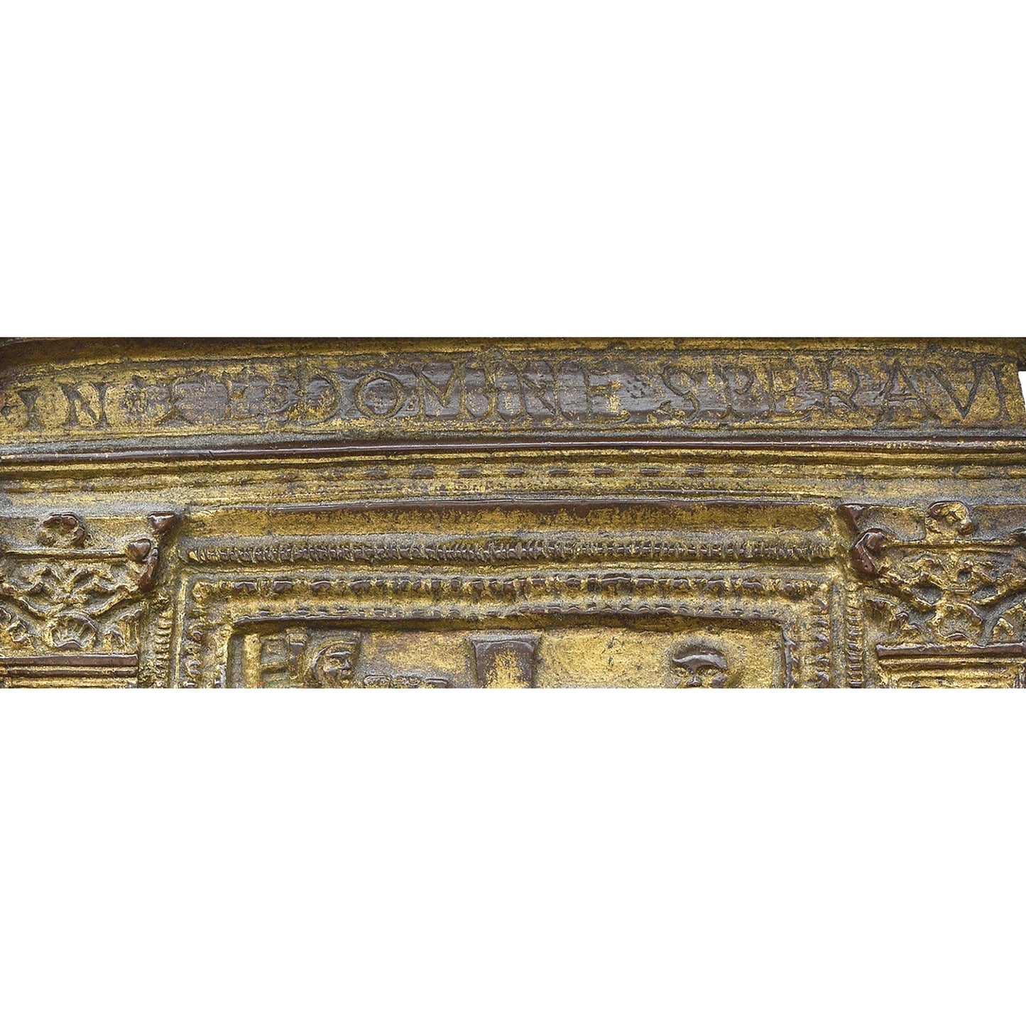 Haute Epoque 15th century North Italian Gilt Bronze Pax of the Lamentation