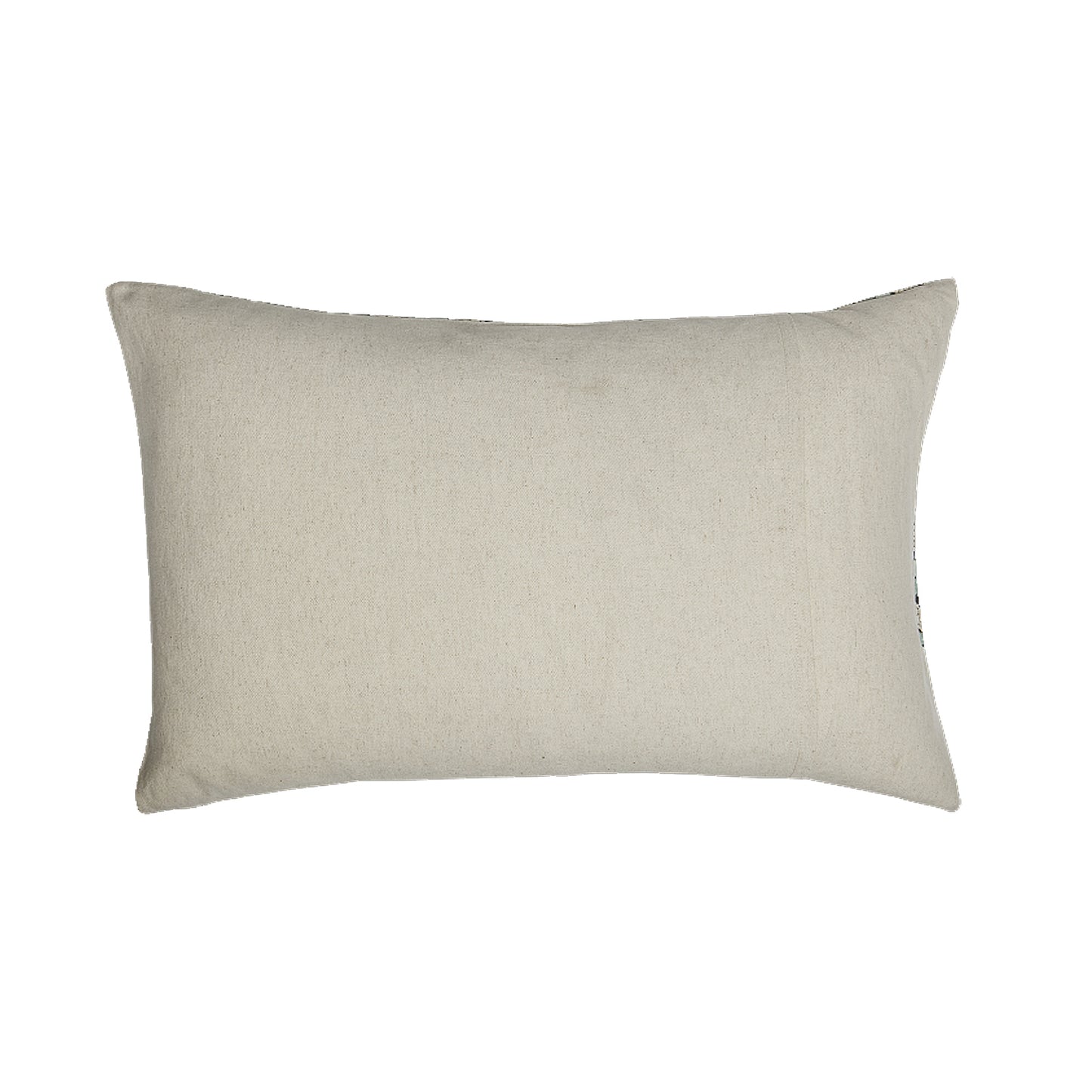 Pair of Large 16 x 24 Linen Pillow Cushions - Carreaux Indigo Pattern - Designed and Made in Paris by Antoinette Poisson