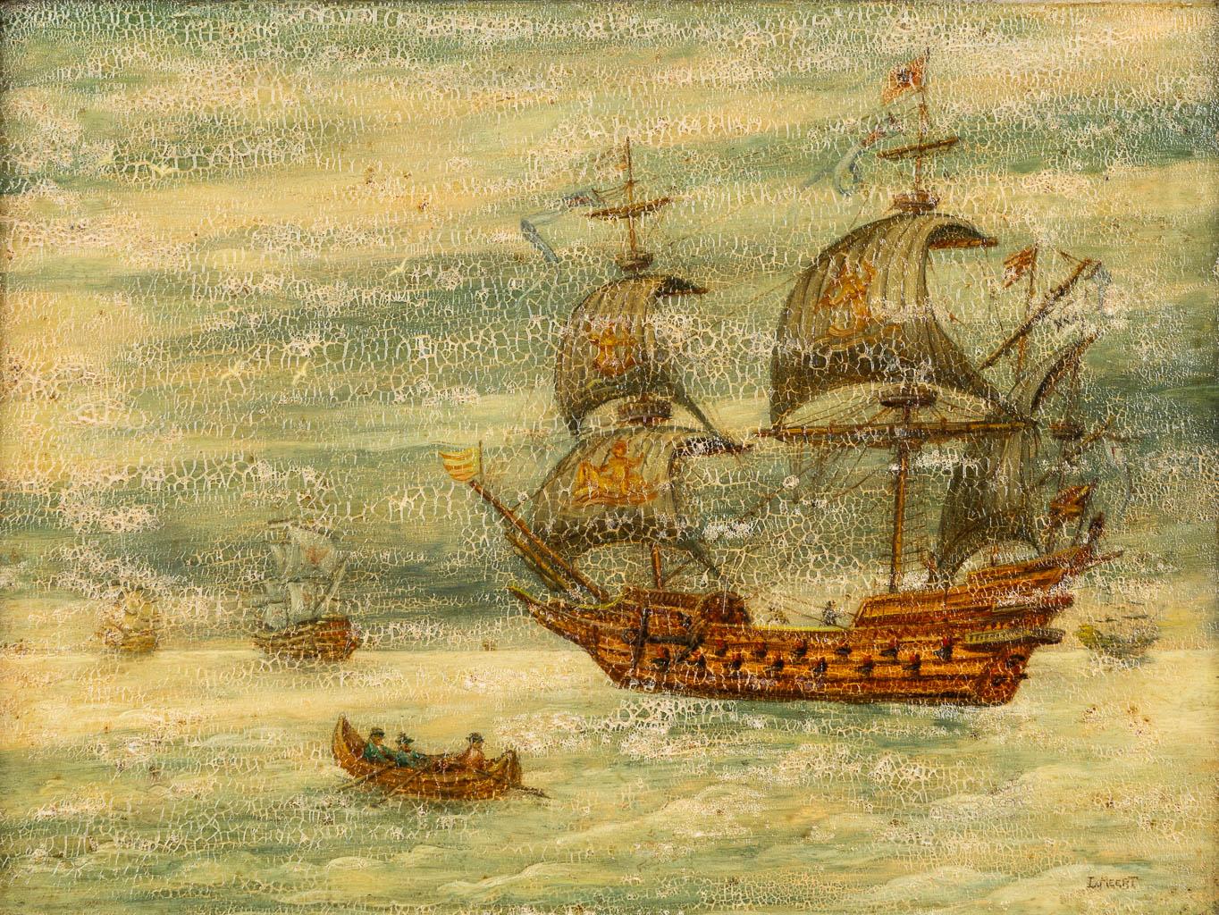 Antique Dutch Nautical Painting for sale