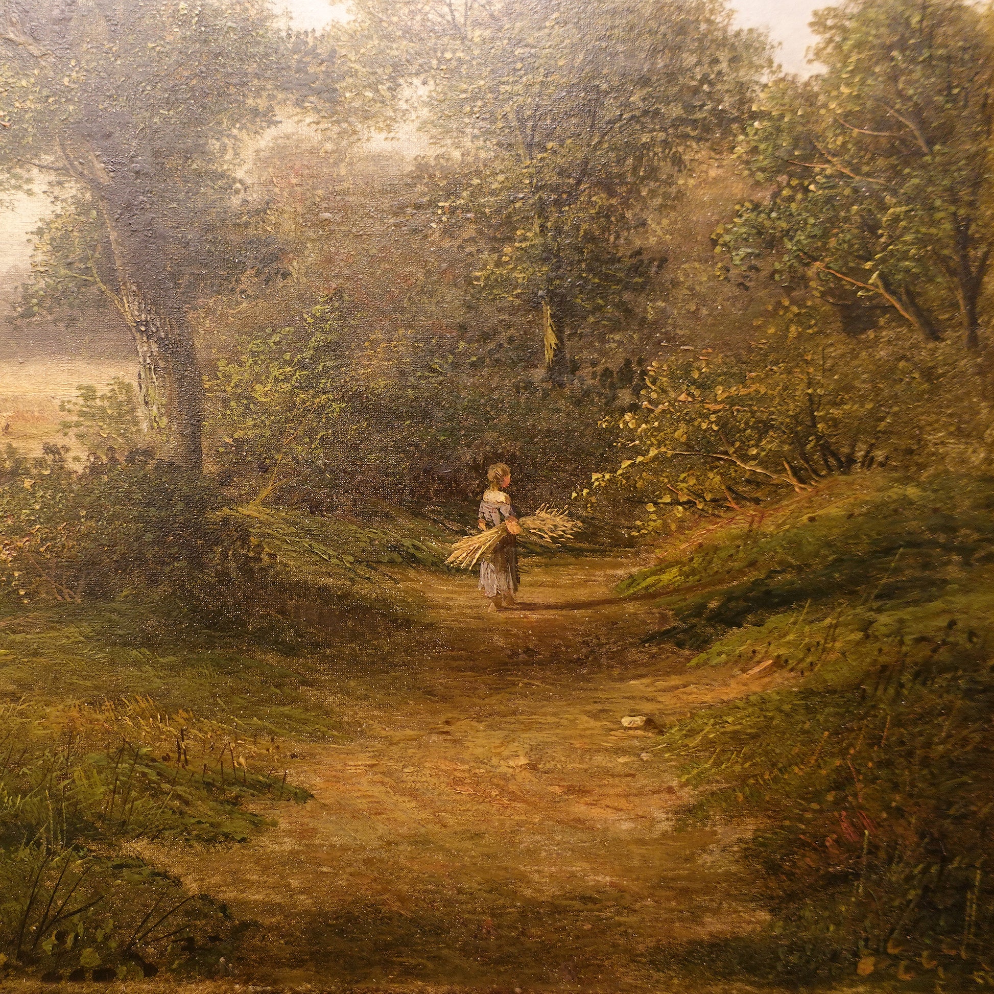 A Delightful 19th century Dutch Harvest Landscape Oil Painting