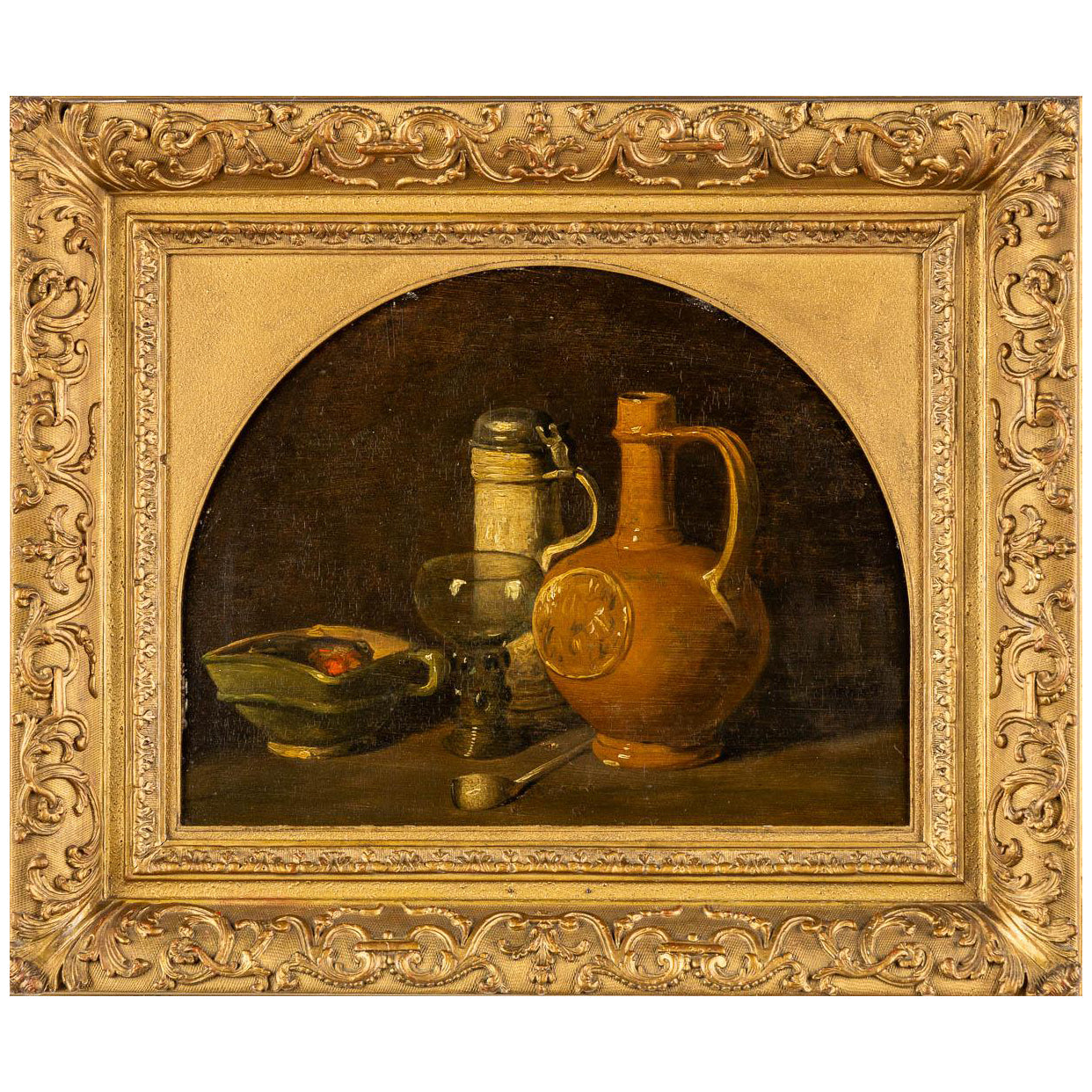 Early Dutch still-life Painting of a Table Setting from an European antiques dealer available in America