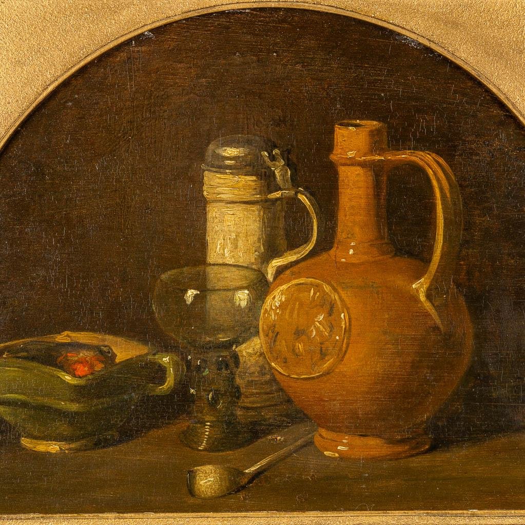 Early Dutch still-life Painting of a Table Setting from an European antiques dealer available in America