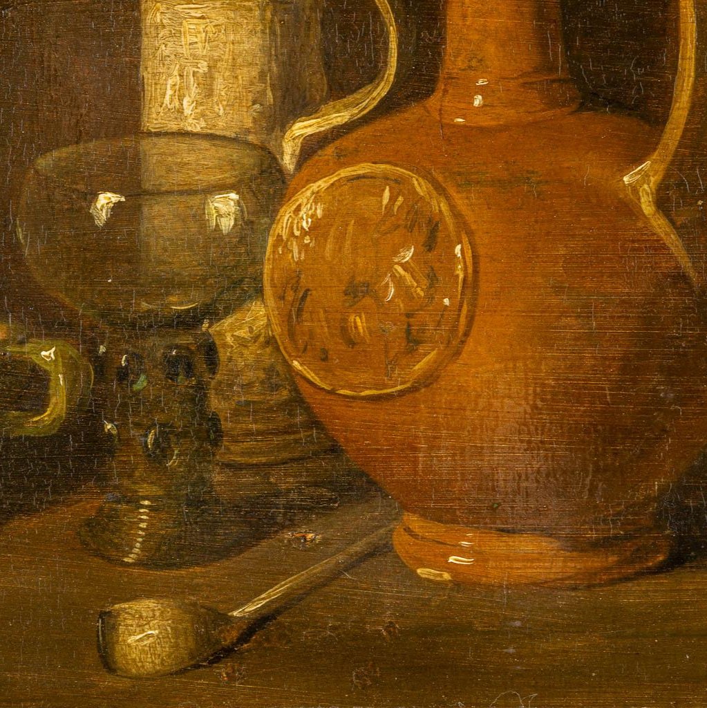 Early Dutch still-life Painting of a Table Setting from an European antiques dealer available in America