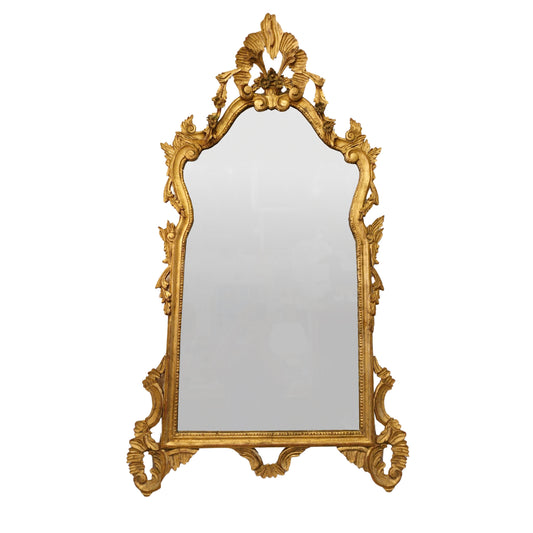 Vintage and antique giltwood ornate carved Baroque Rococo Neoclassical Mirror