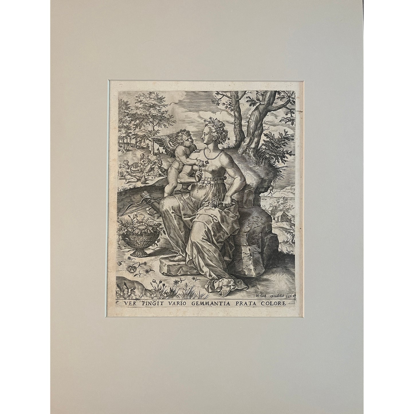 Suite of late 16th century Engravings of the Four Seasons after Lambert Lombard
