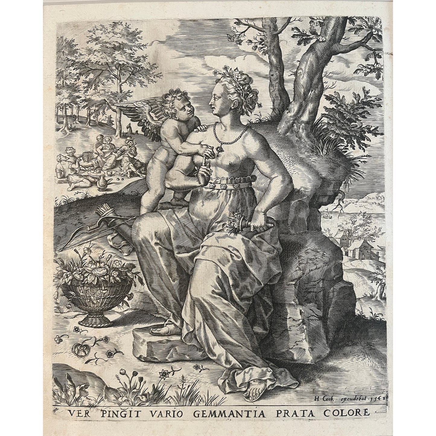 Suite of late 16th century Engravings of the Four Seasons after Lambert Lombard