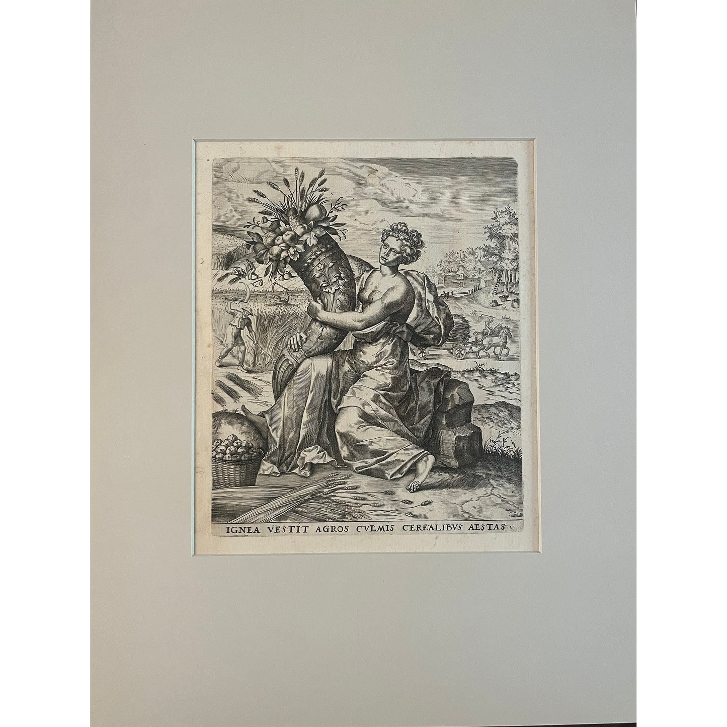 Suite of late 16th century Engravings of the Four Seasons after Lambert Lombard
