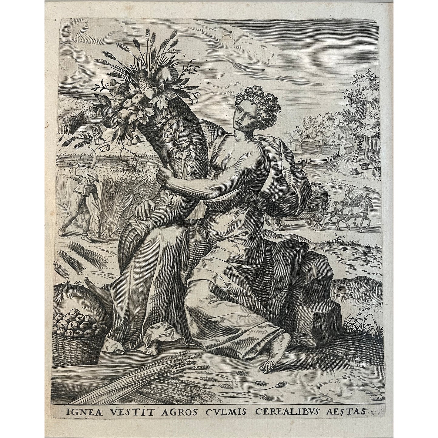 Suite of late 16th century Engravings of the Four Seasons after Lambert Lombard