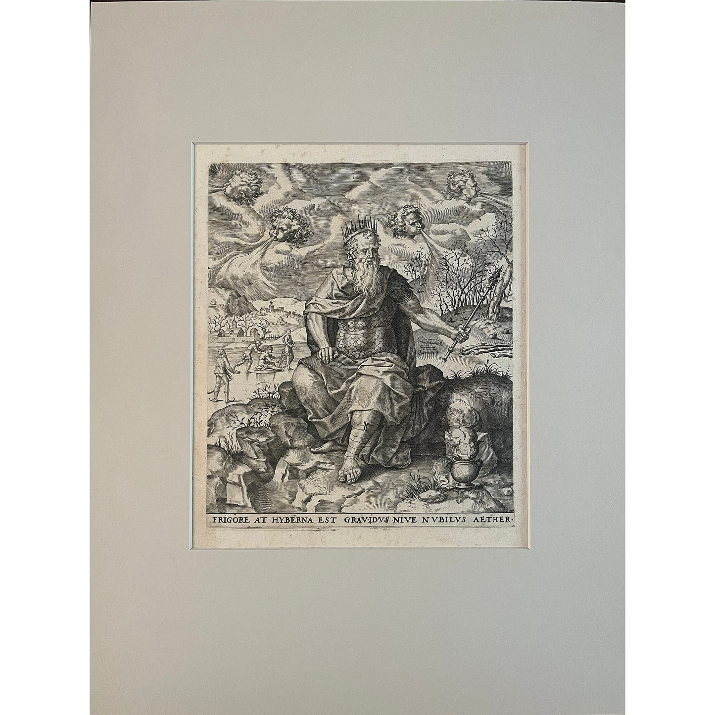 Suite of late 16th century Engravings of the Four Seasons after Lambert Lombard