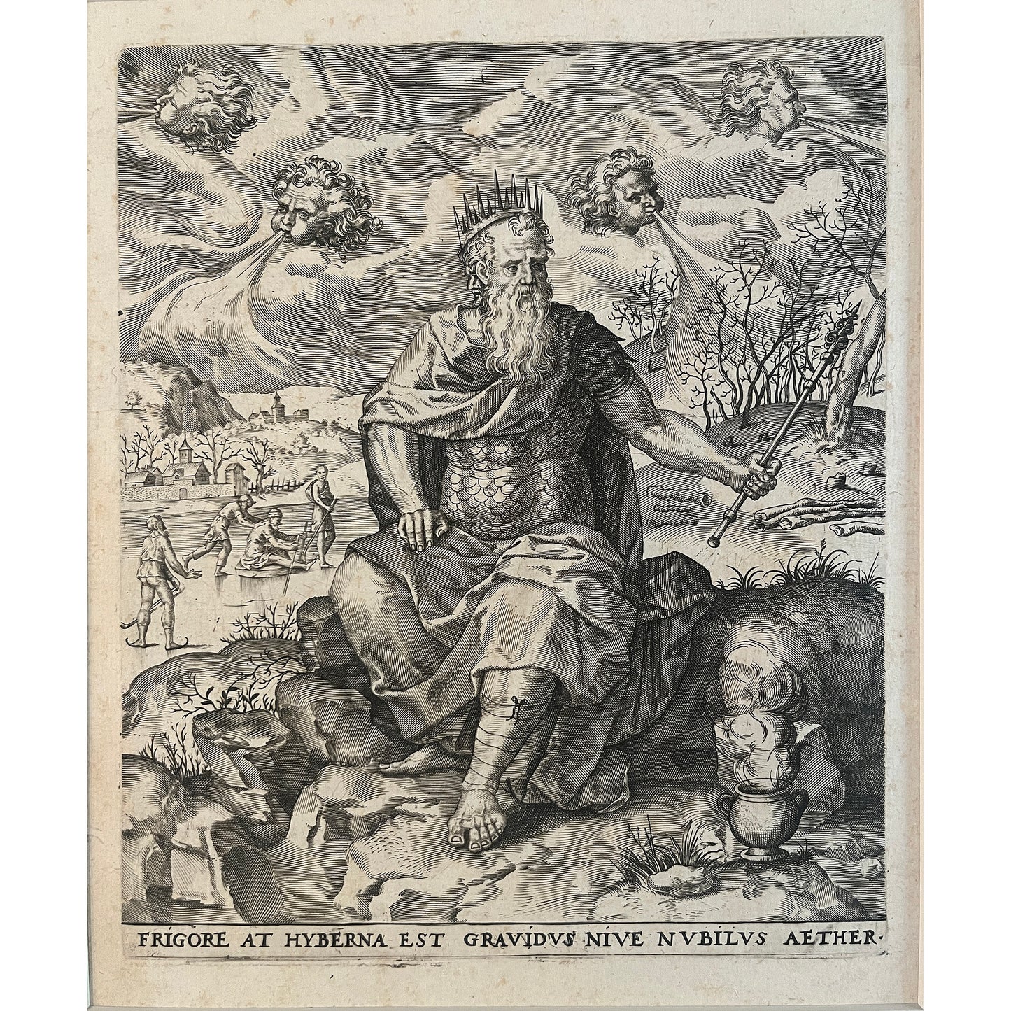 Suite of late 16th century Engravings of the Four Seasons after Lambert Lombard