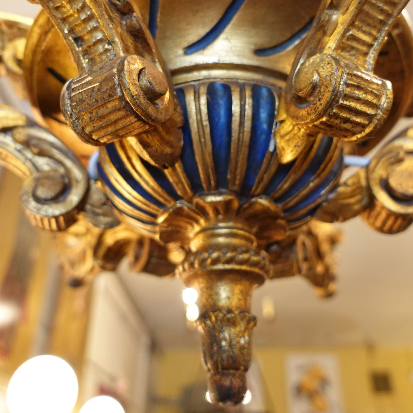 Antique giltwood Italian Chandelier for sale with shipping in America