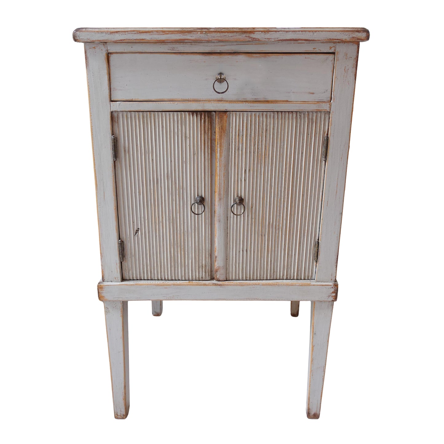 Antique Guastavian Side Table with distressed grey bluefinish