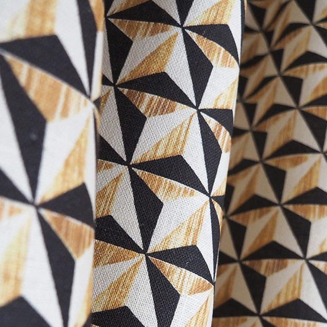 Pair of Small 12 x 16 Linen Pillow Cushions - Pointes de Diamant Pattern - Designed and Made in Paris by Antoinette Poisson