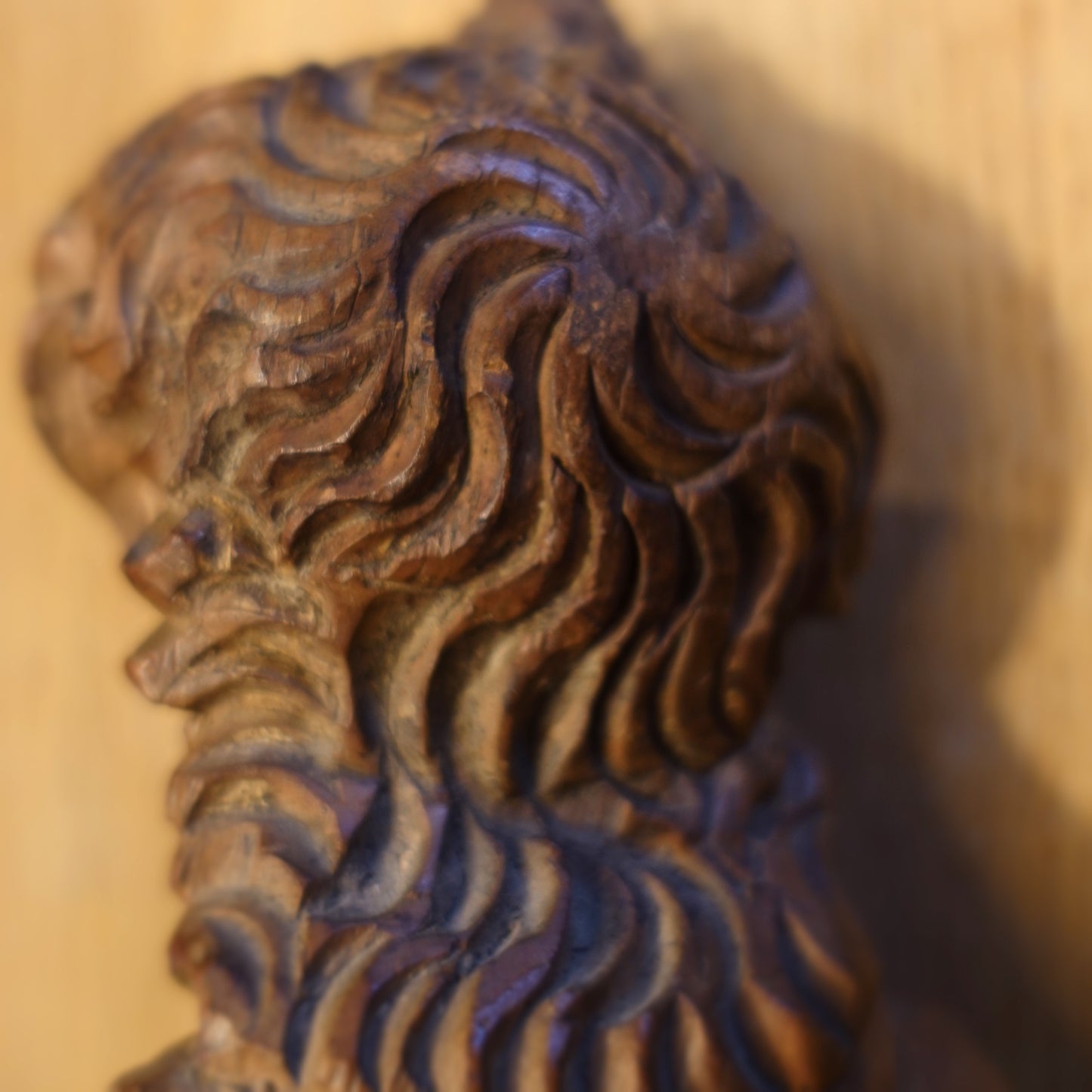 Baroque Period Bohemian Wooden Angel Sculpture Fragment