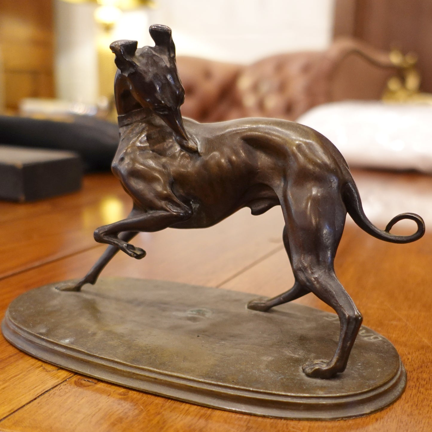 Antique bronze dog sculpture for sale