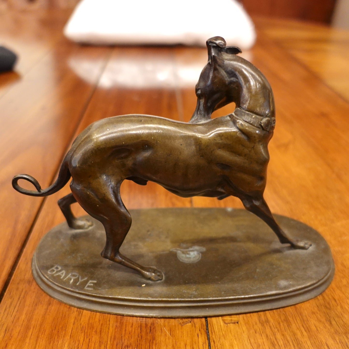 Beautiful bronze sculpture of a dog