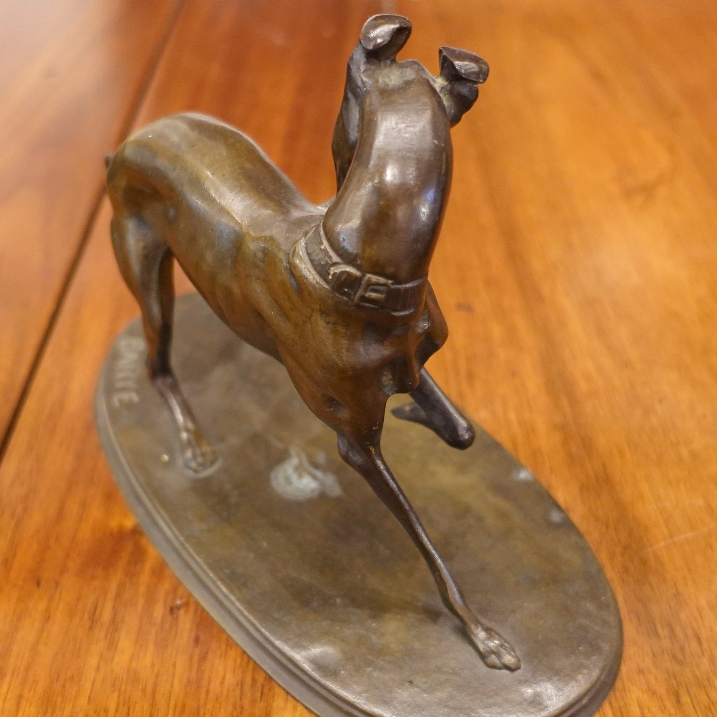 Bronze Sculpture of a Whippet Dog by Antoine-Louis Barye