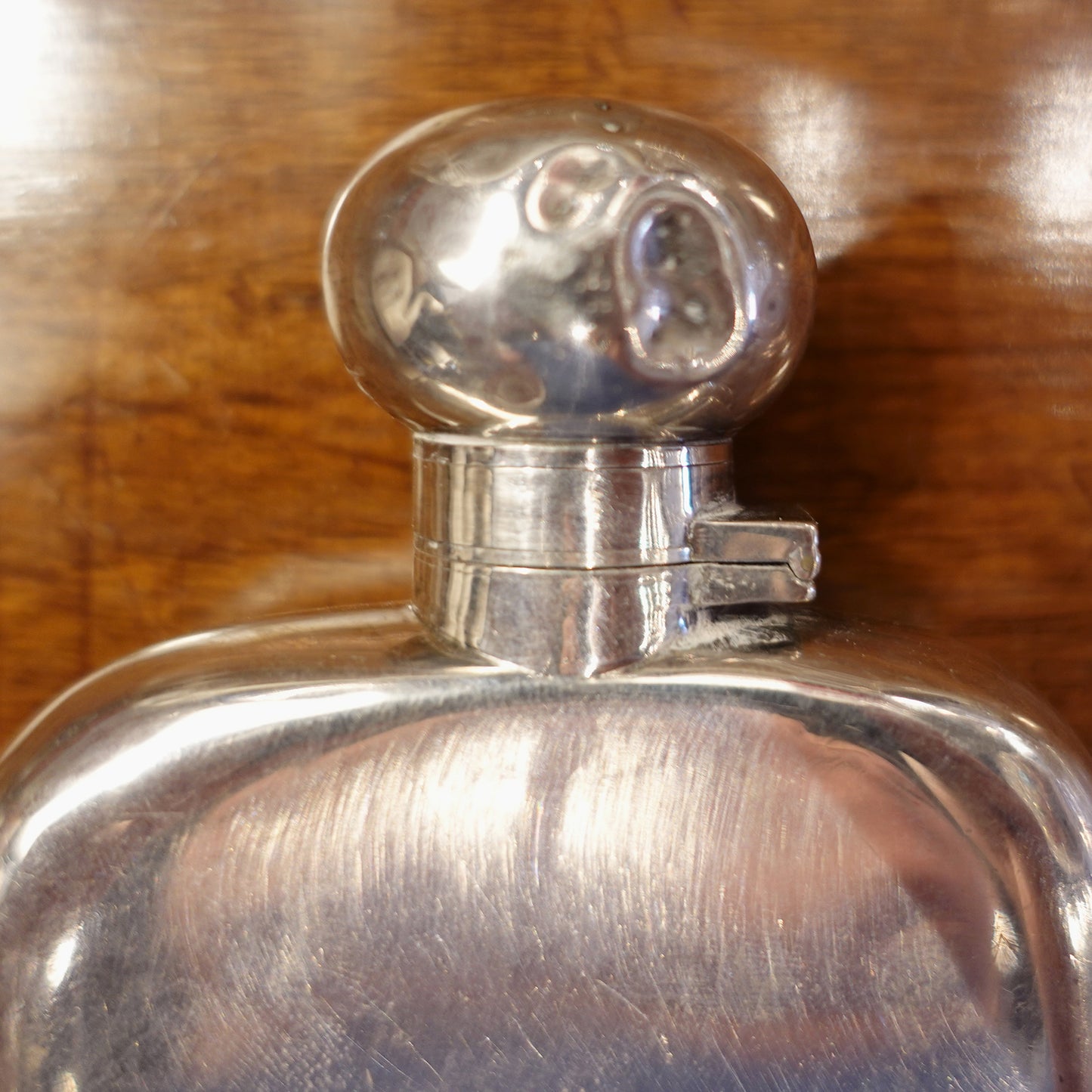 Early 20th century English Enamel Equestrian Silver Flask