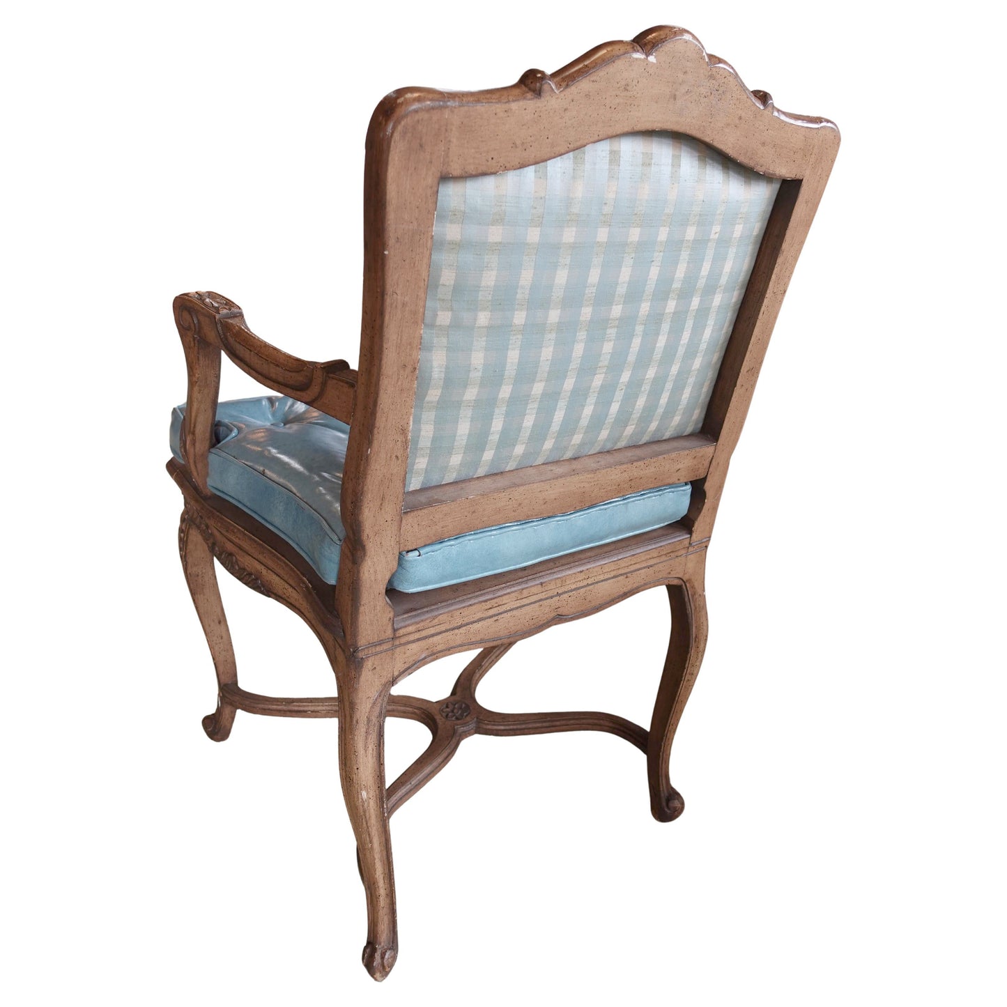 Robin egg blue upholstered antique vintage chairs for sale
