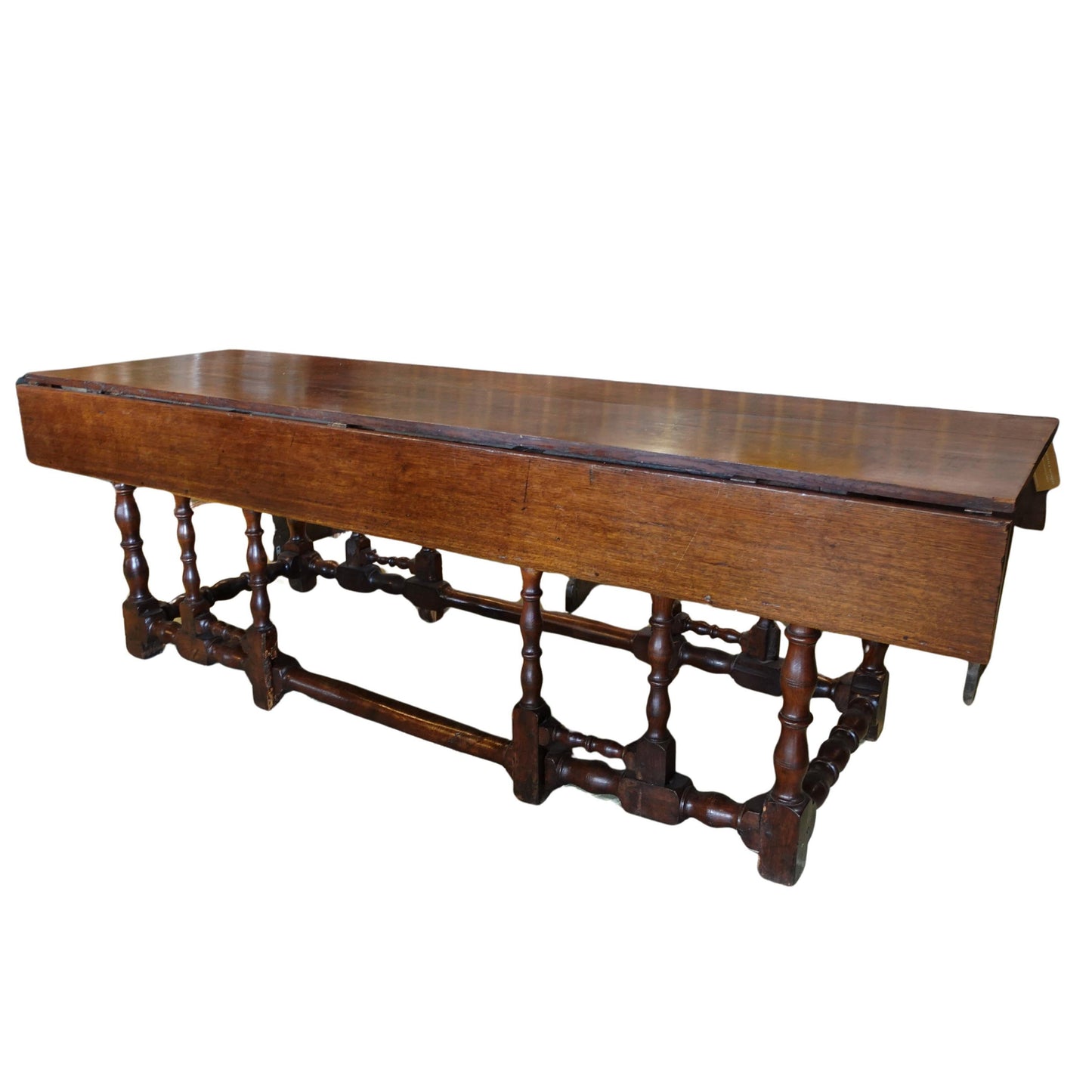 Antique English Oak Wood Drop Leaf Tavern Table