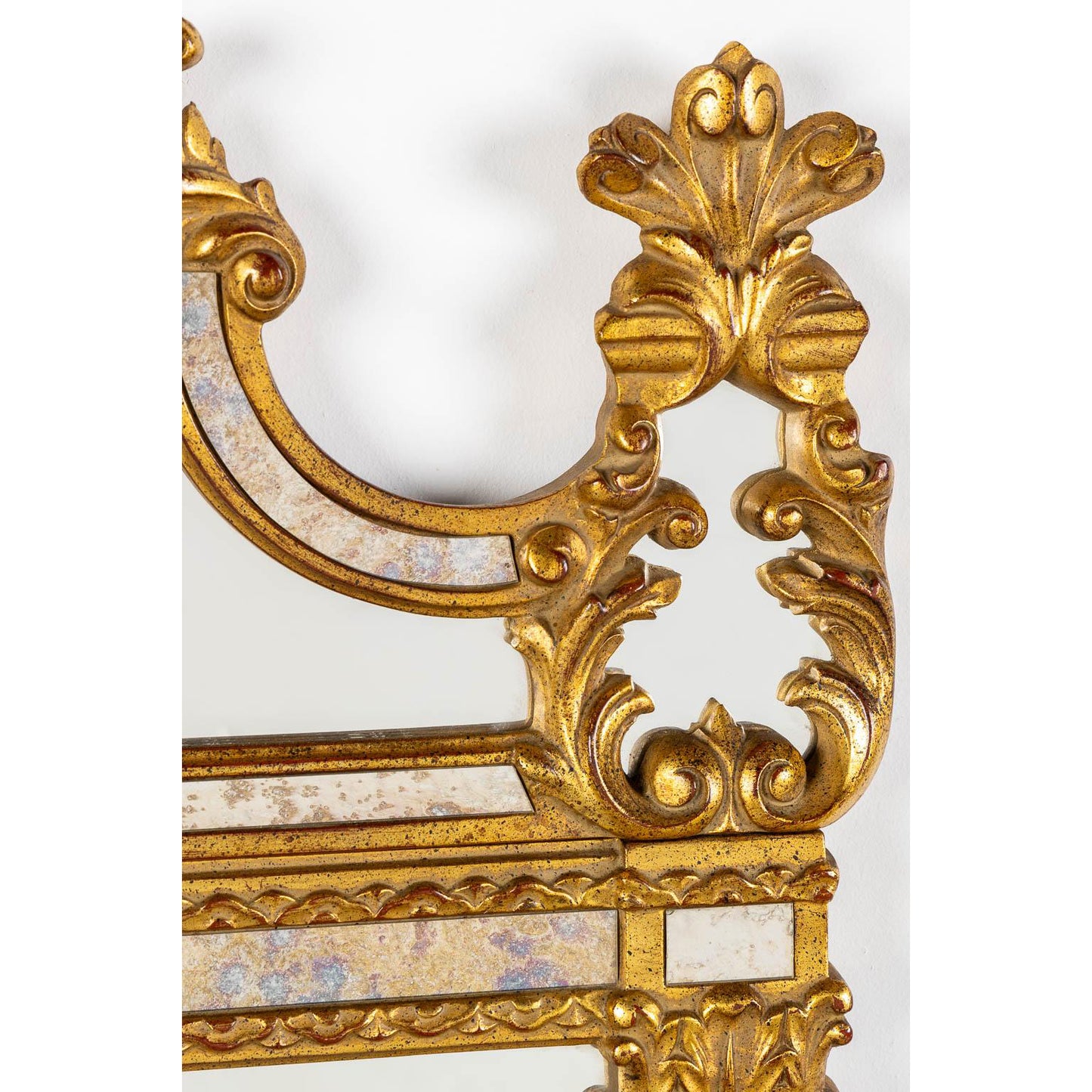 Large and Exquisite Louis XVI Style Gilt Framed Mirror by Deknudt