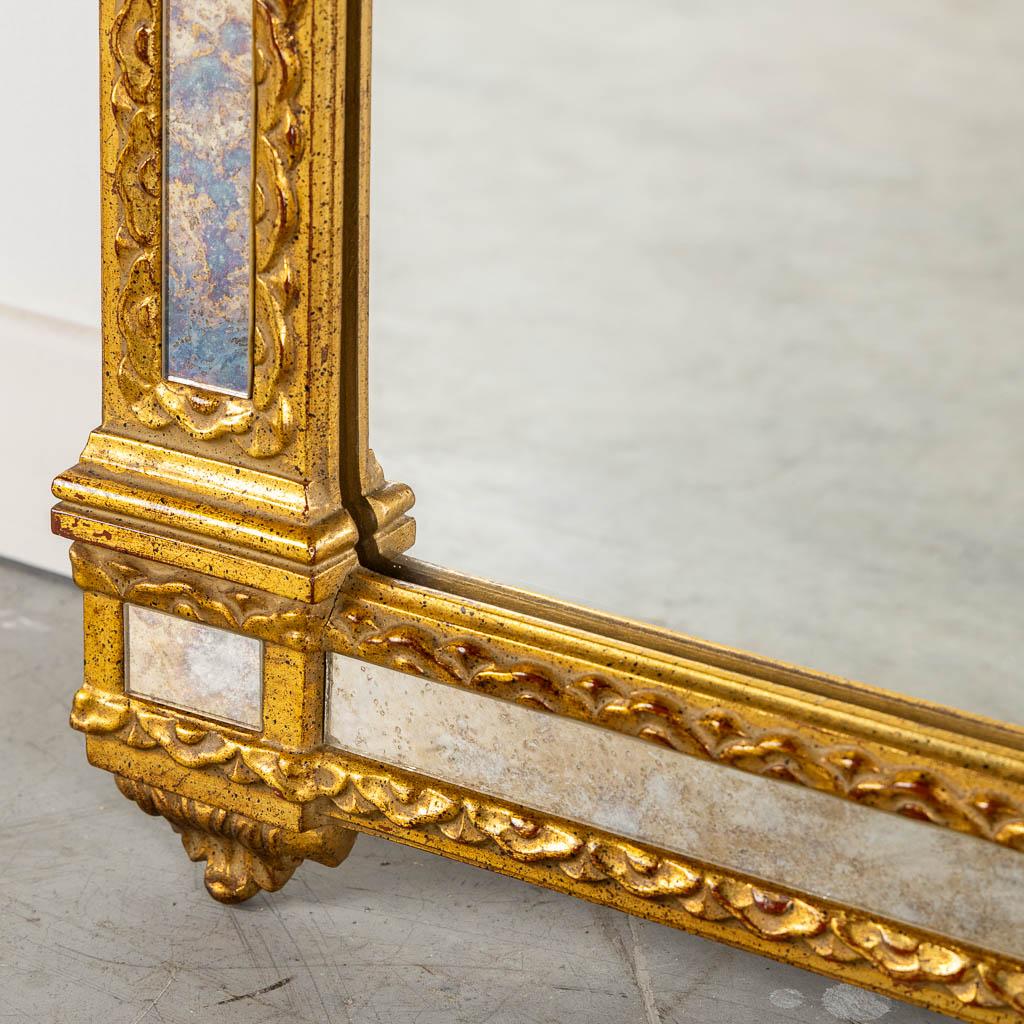 Large and Exquisite Louis XVI Style Gilt Framed Mirror by Deknudt