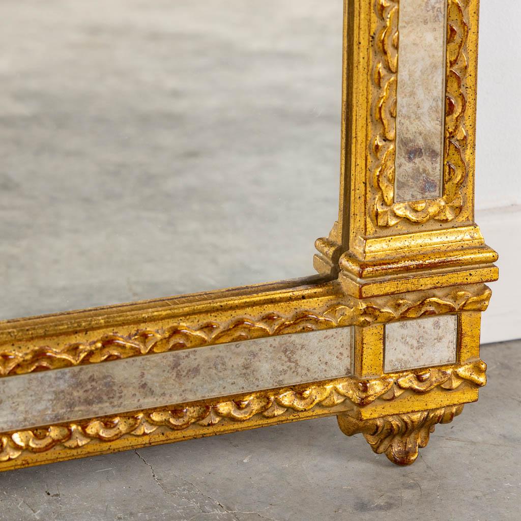 Large and Exquisite Louis XVI Style Gilt Framed Mirror by Deknudt