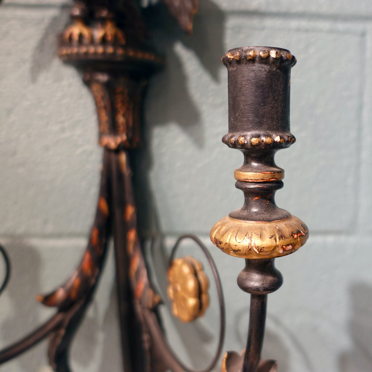 Pair of Two Candle Federalist Style Wall Sconces