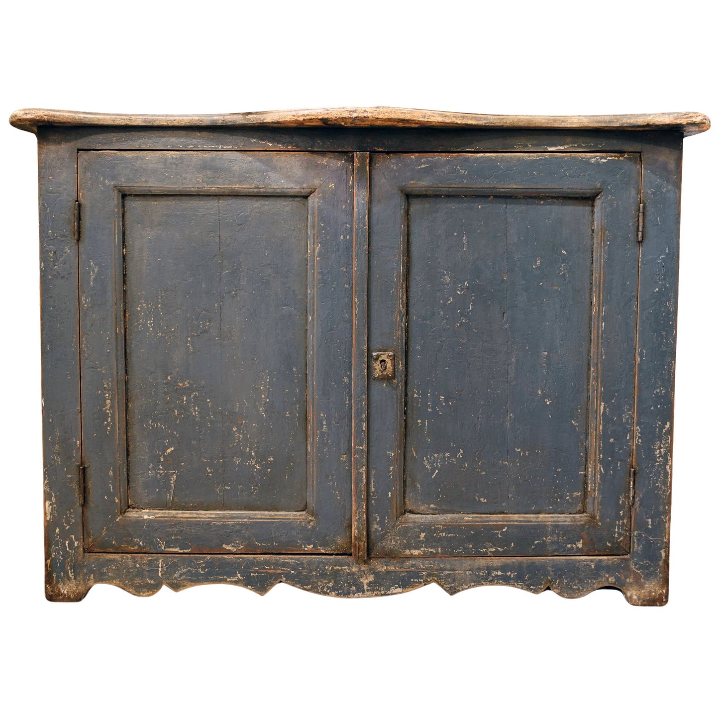 18th century Cerulean Blue painted Italian Cupboard