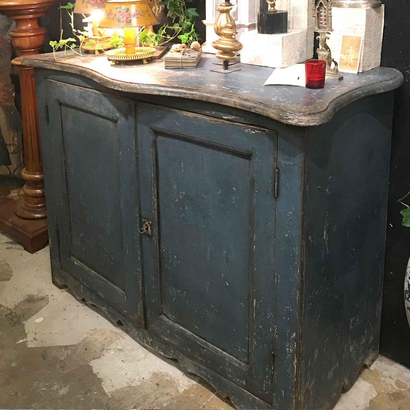 Distressed late 18th century Italian cupboard