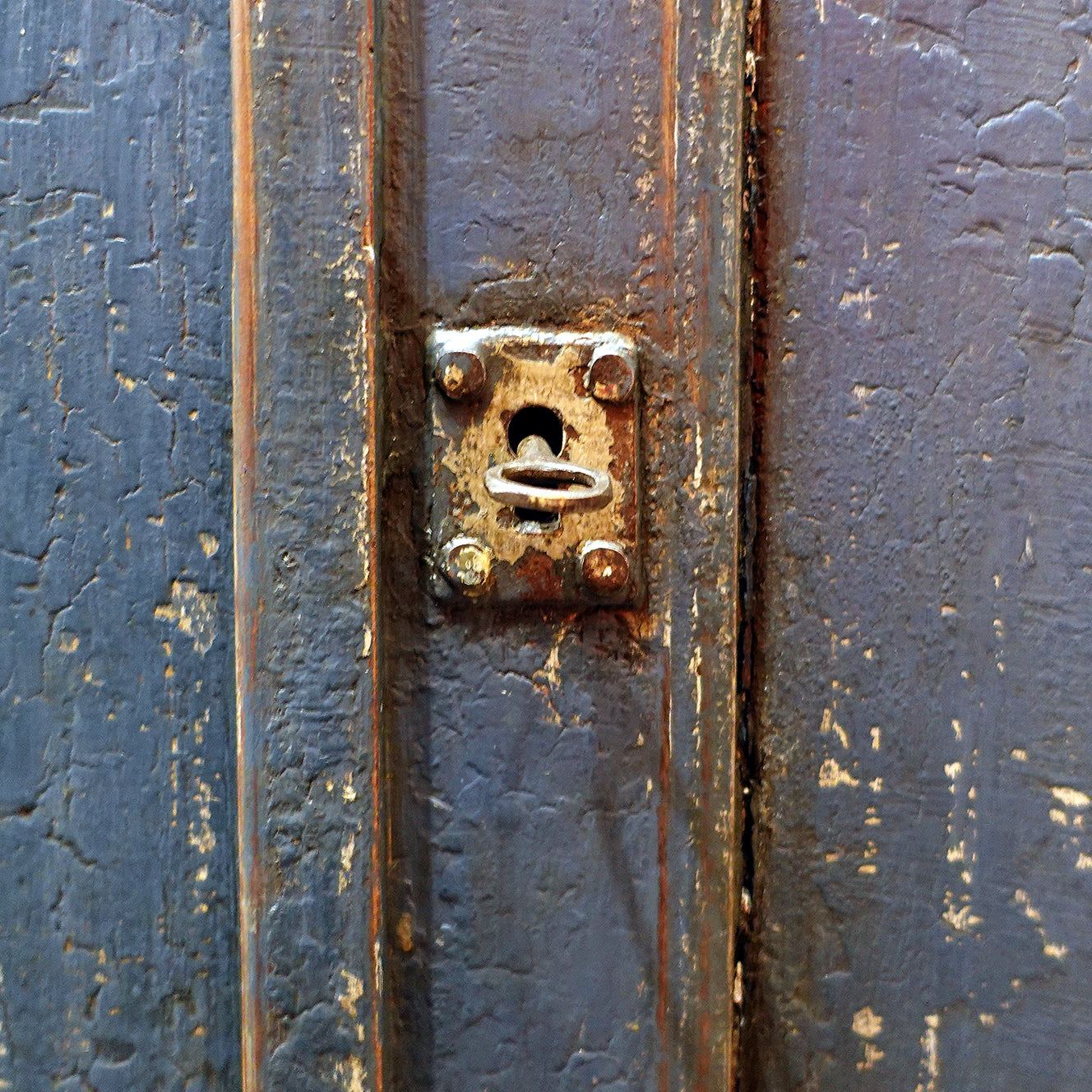 Pair of Late 18th century Cerulean Blue painted Italian Cupboards