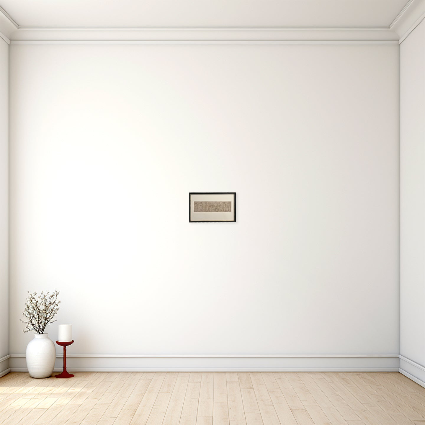 Framed 18th century Classical drawing by Louis-Félix de la Rue