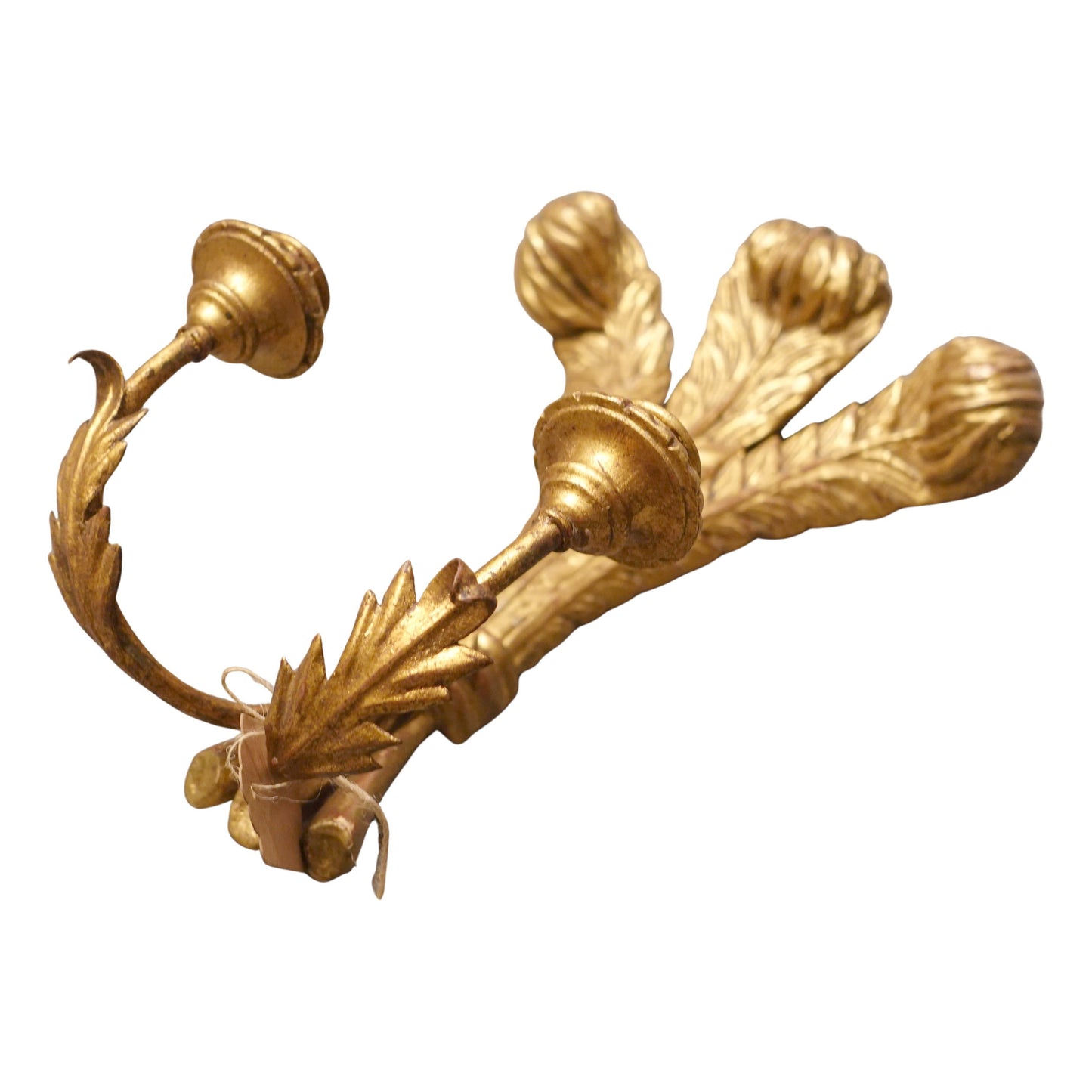 Two-Candle Giltwood Wall Sconces for European style interiors