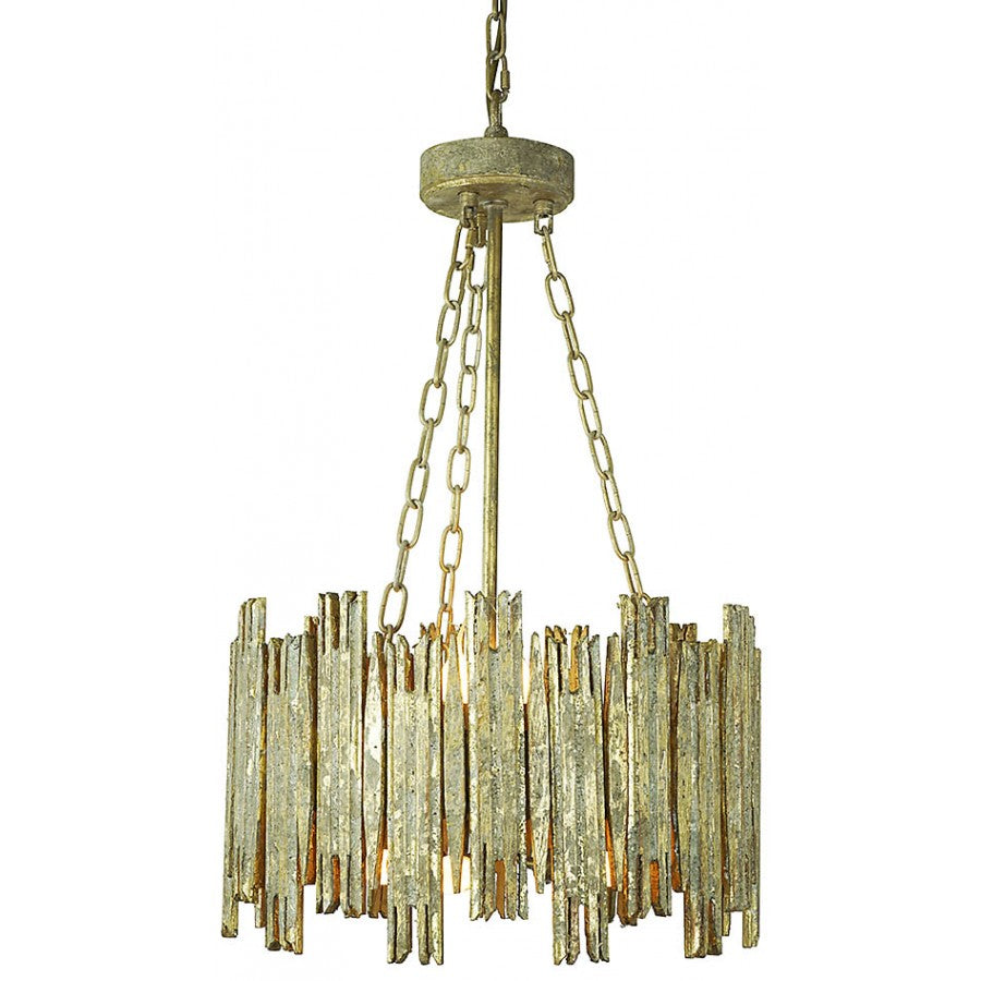 Provence Home - Transitional Style Wood Chandelier with Antique Gold Finish - ZH069