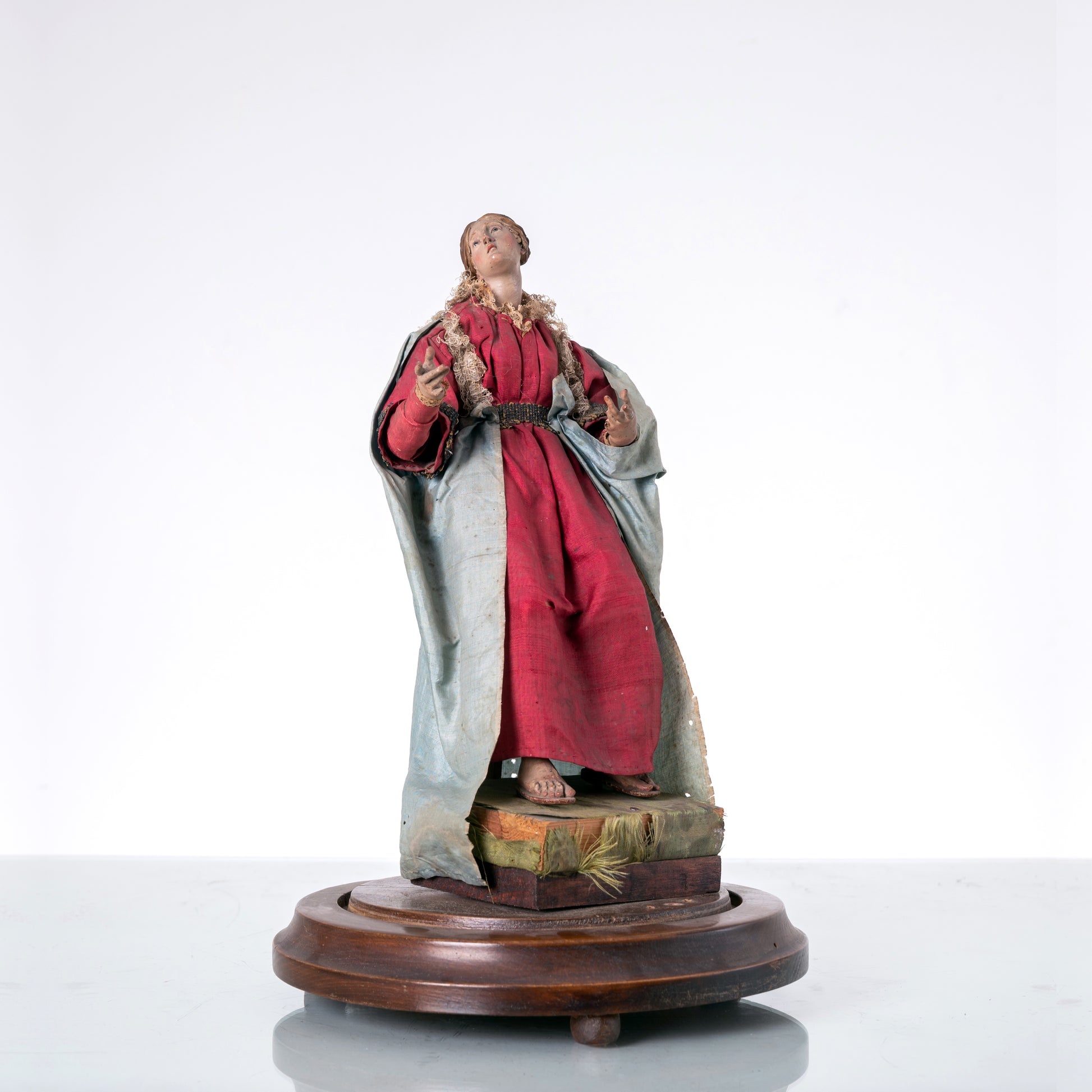 18th century Neapolitan Terracotta Santo Presepio Figure of Saint Anna