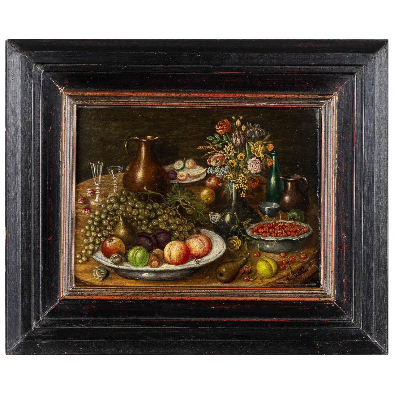 Antwerp School Academic Still-life Painting in the Manner of Osias Beert