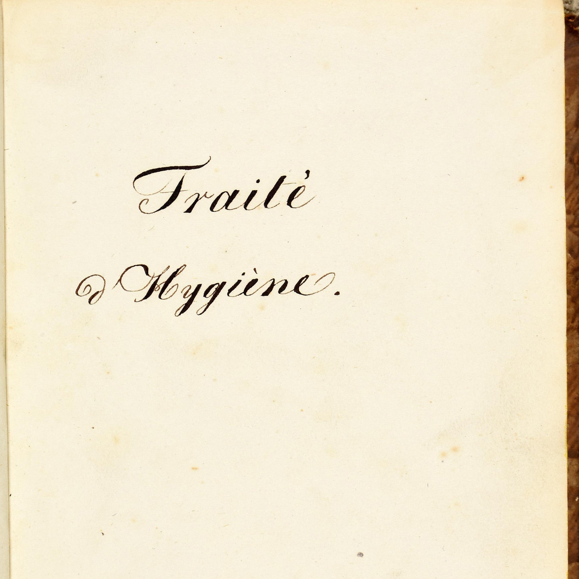 Early 19th century Hand Written French Manuscript on Hygiene and Longevity