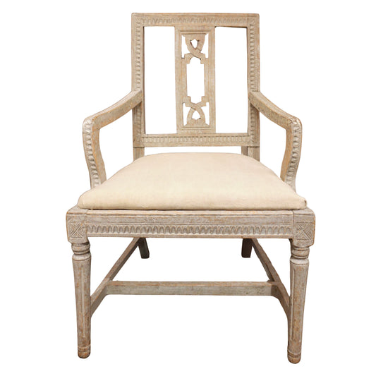 Antique 19th century Swedish Gustavian Accent Chair