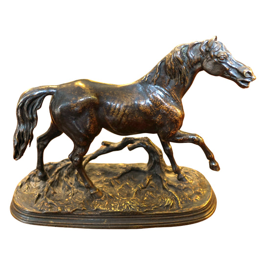 Bronze sculpture of a Persian Stallion by Jules Moigniez