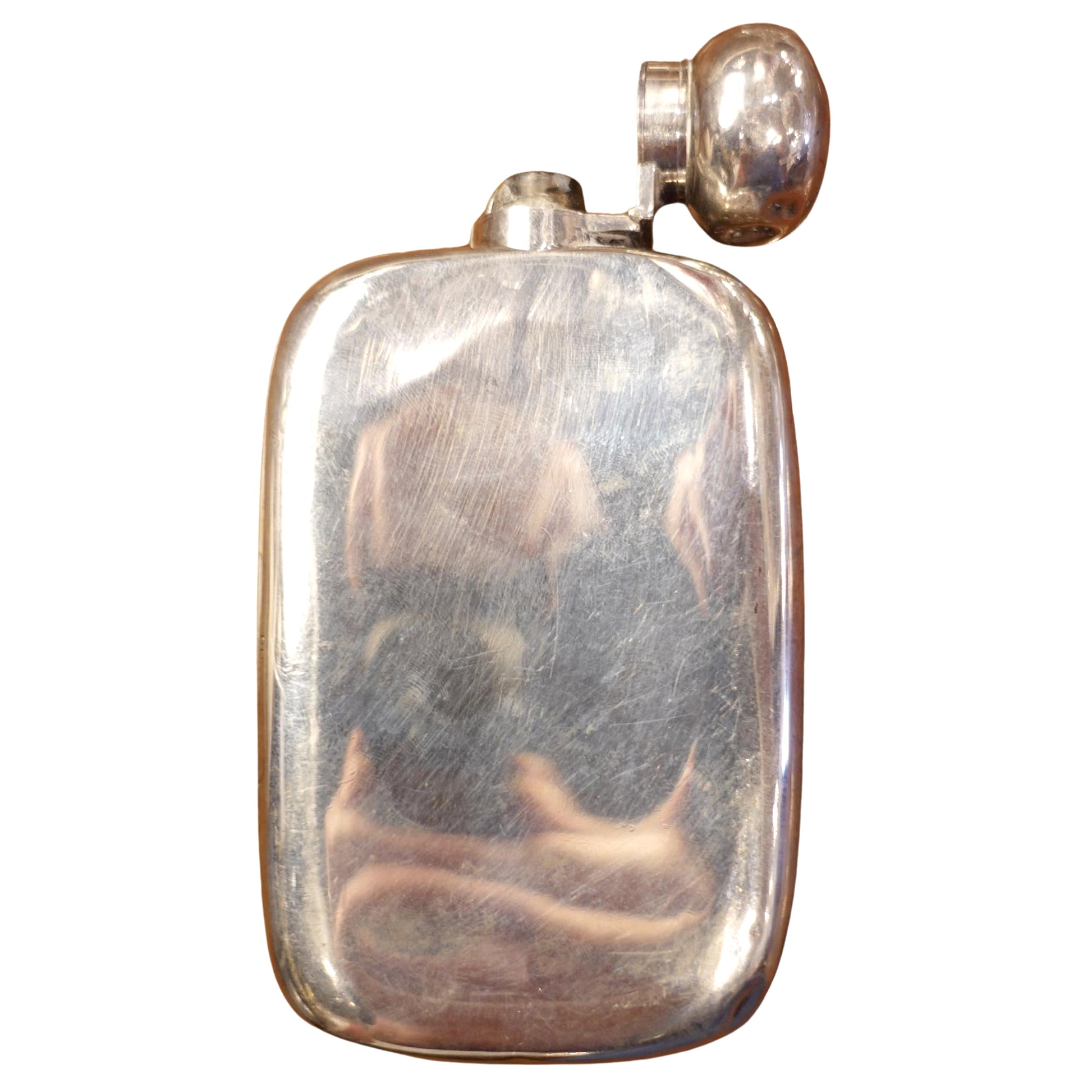 Antique English silver flasks