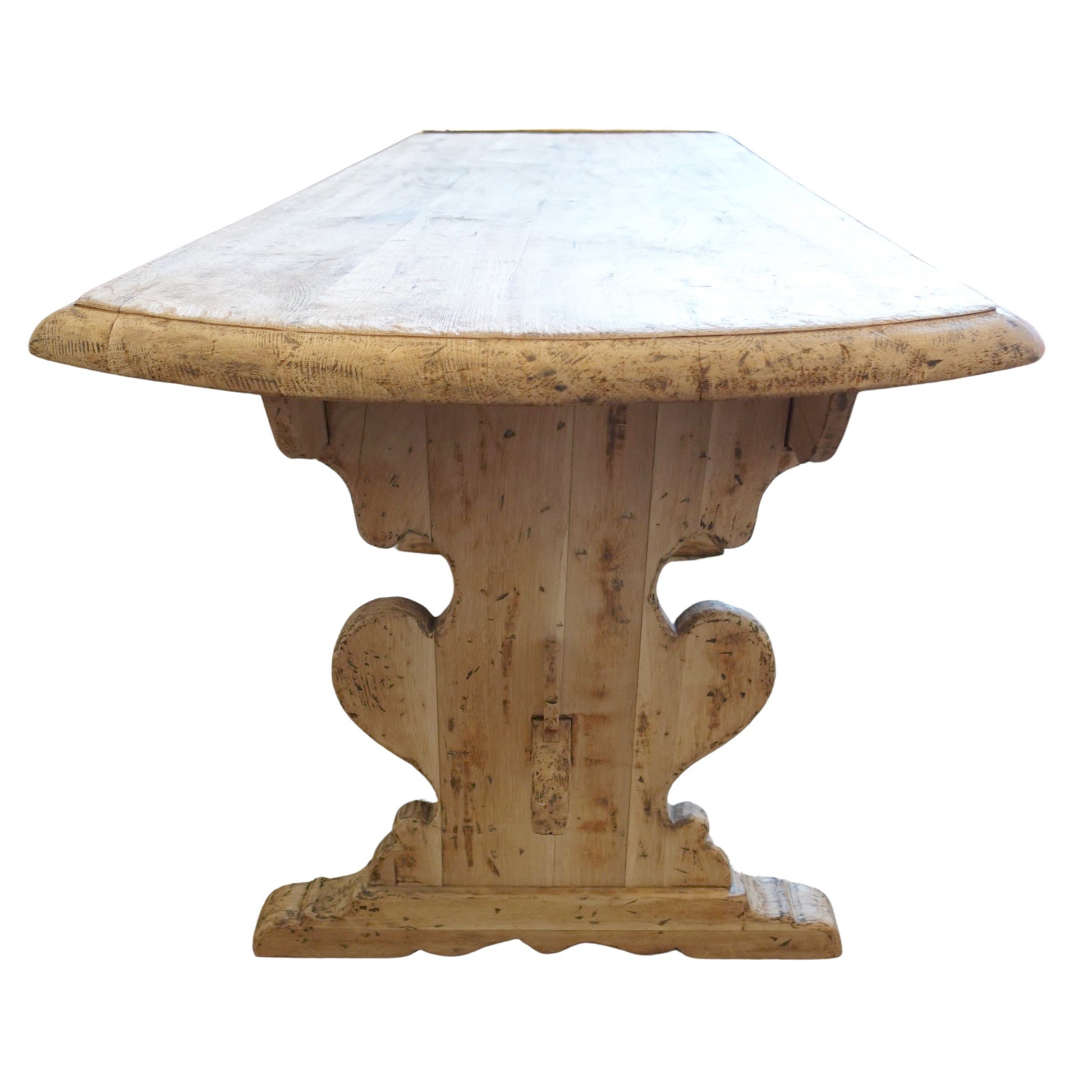 Antique Vintage kitchen table  Belgian Oak Monastery Table for sale online