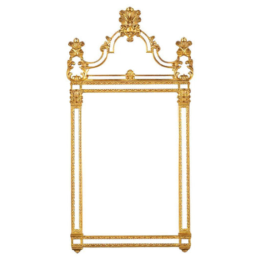 Large and Exquisite Louis XVI Style Gilt Framed Mirror by Deknudt