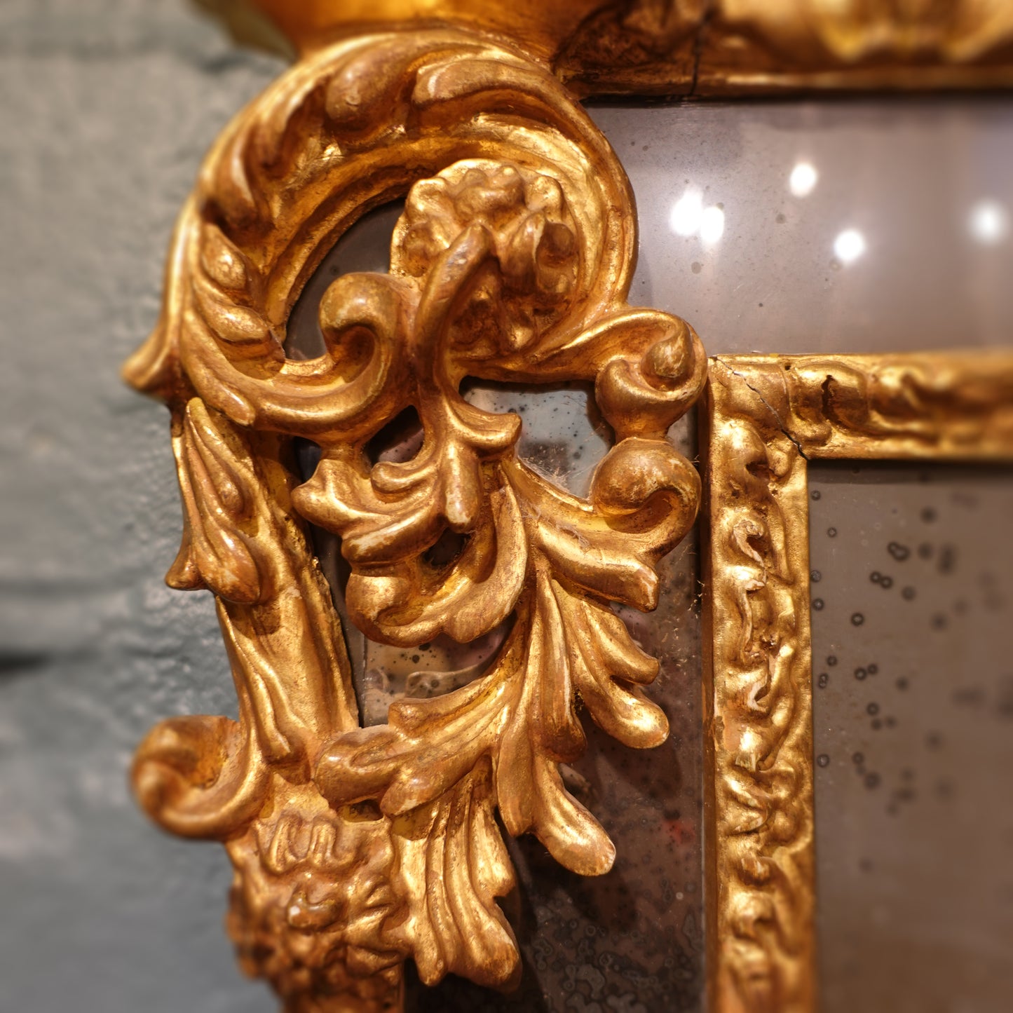 Exceptional Late 18th century French Ornamental Giltwood Mirror