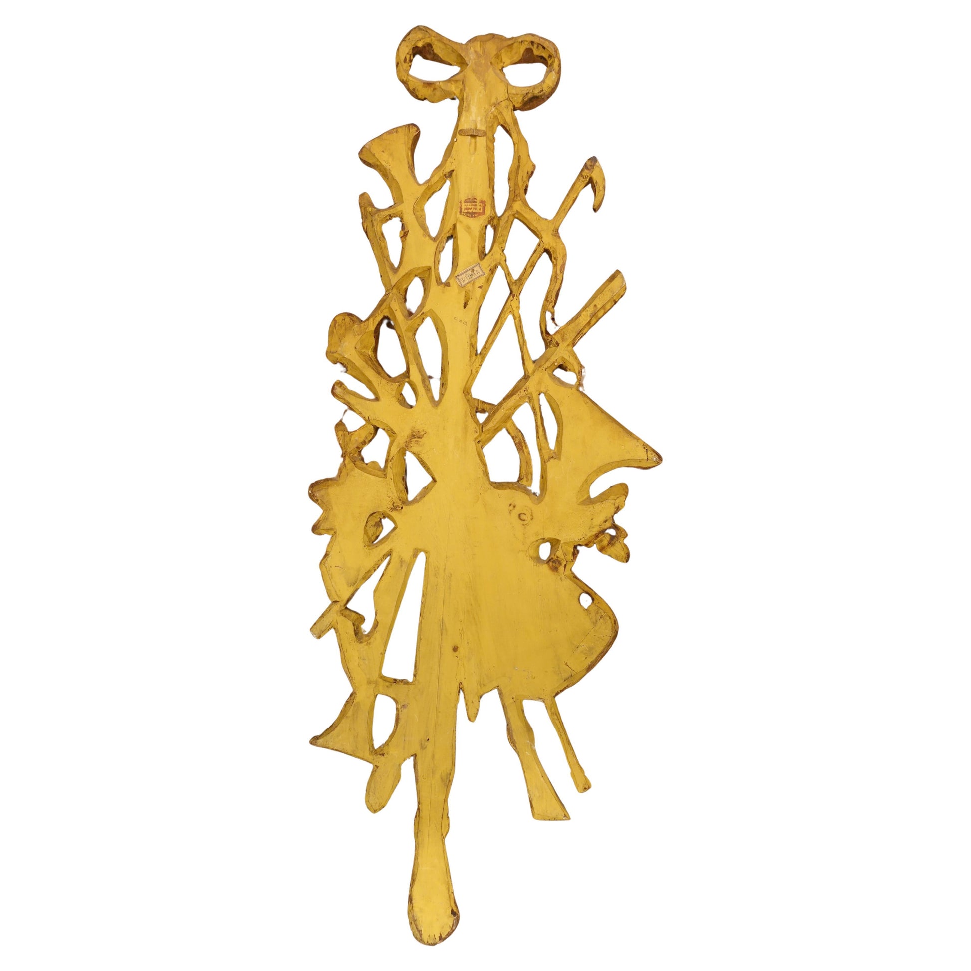 Antique Giltwood Wall Trophy Applique
