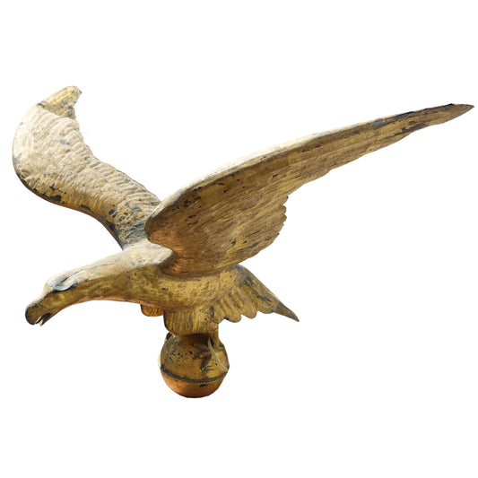 Large 19th century Hollow Body Gilt Eagle Weather Vane