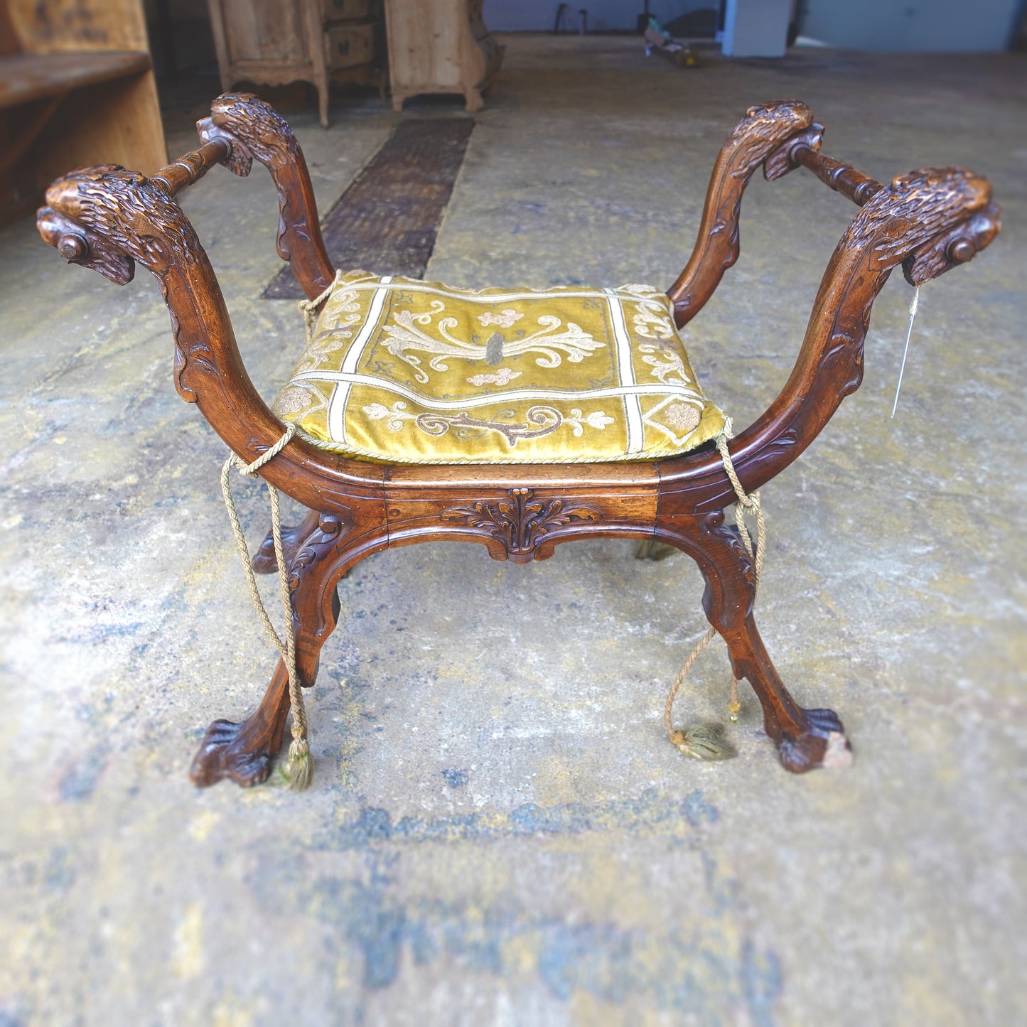 19th century Italian Renaissance Revival Savonarola Stool