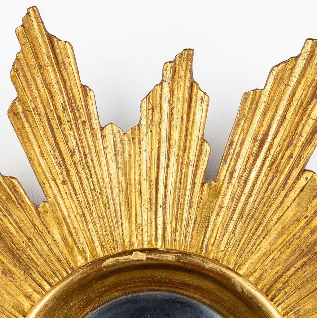 Antique Giltwood Sunburst Mirror Mid-Century located at Antique Dealer Near Me