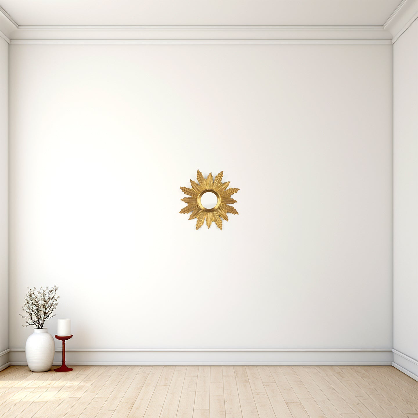 Antique Giltwood Sunburst Mirror Mid-Century located at Antique Dealer Near Me