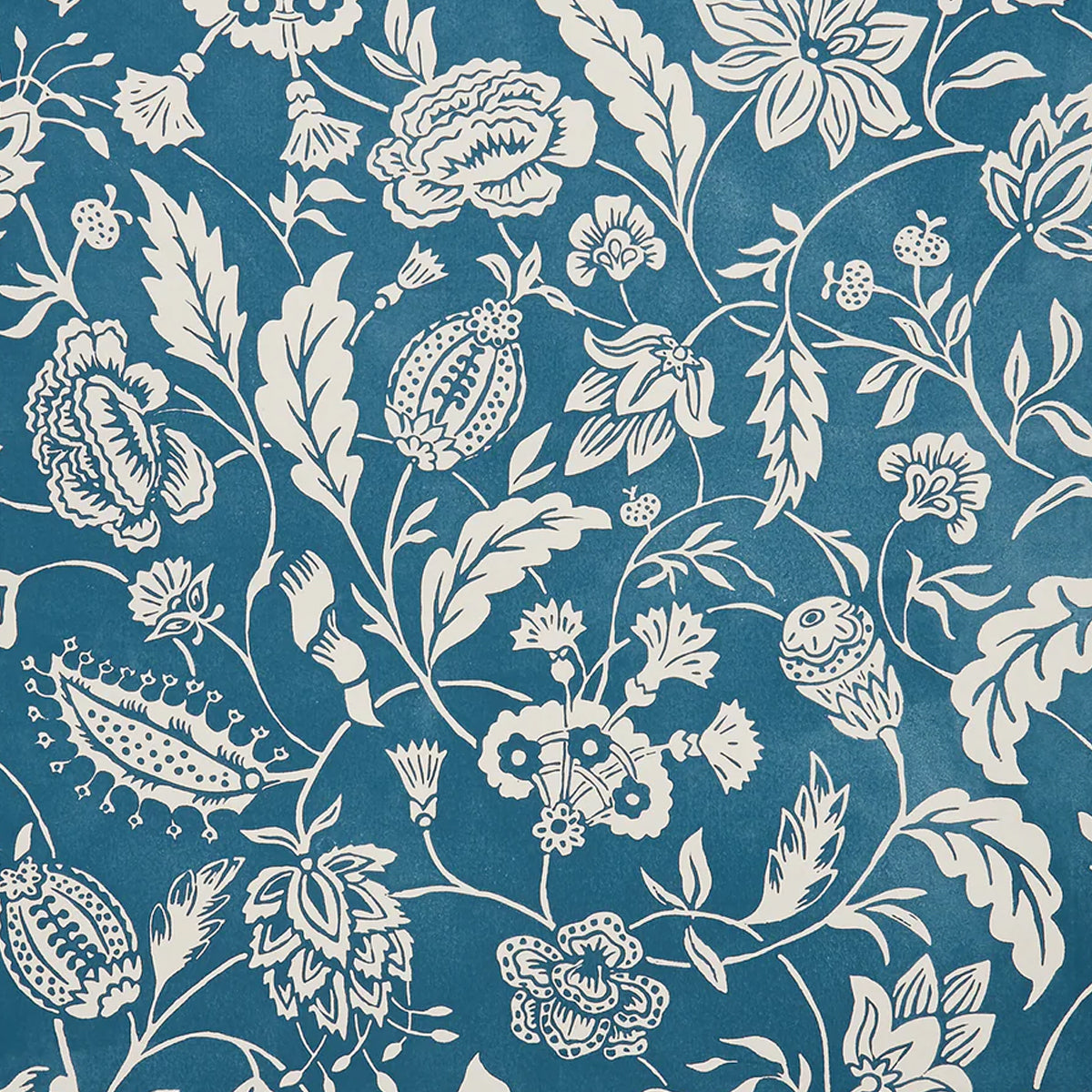 Pair of Antoinette Poisson Indienne pattern handmade lampshades