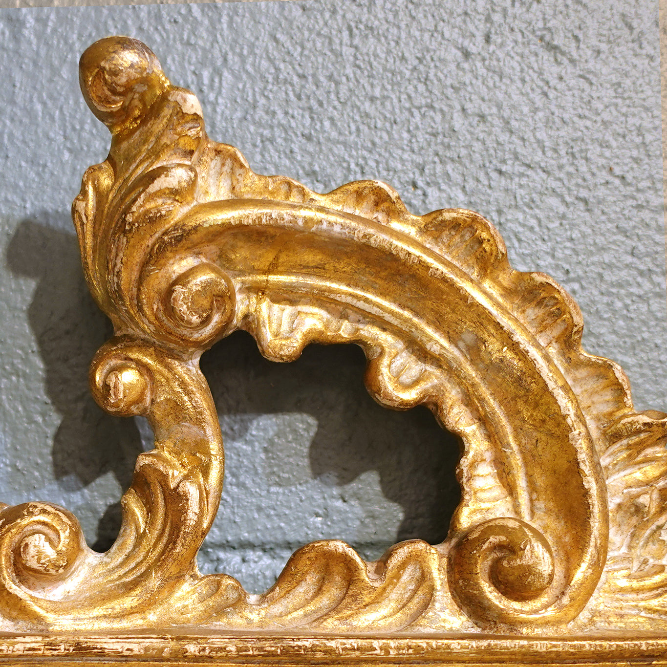 Find a Pair of late Baroque Rococo Giltwood Mirrored Two-Candle Wall Sconces